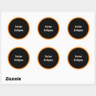 Solar Eclipse  Classic Round Sticker