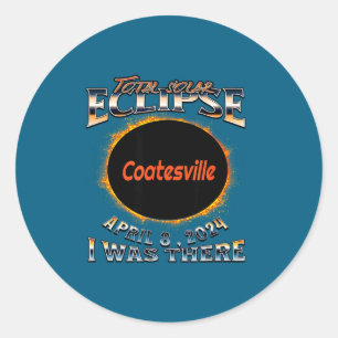 Solar Eclipse Coatesville Indiana There Classic Round Sticker