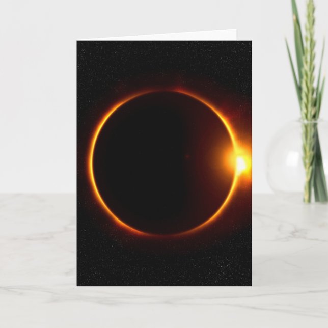 Solar Eclipse Dark Sun & Moon Card (Front)