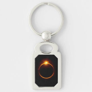 Solar Eclipse Dark Sun & Moon Key Ring