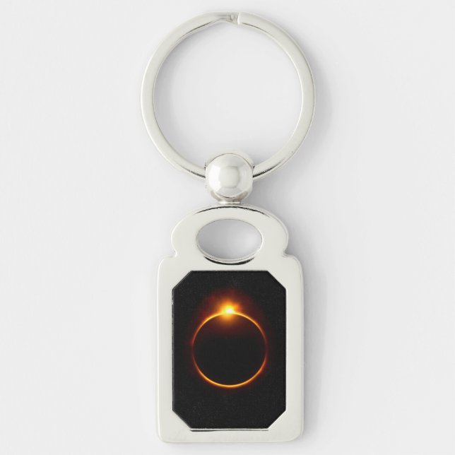 Solar Eclipse Dark Sun & Moon Key Ring (Front)