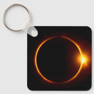 Solar Eclipse Dark Sun & Moon Key Ring