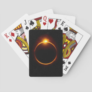 Solar Eclipse Dark Sun & Moon Playing Cards