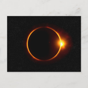 Solar Eclipse Dark Sun & Moon Postcard