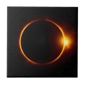 Solar Eclipse Dark Sun & Moon Tile