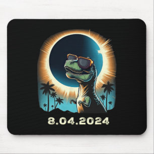 Solar Eclipse Dino With Solar Eclipse Gles Mouse Mat