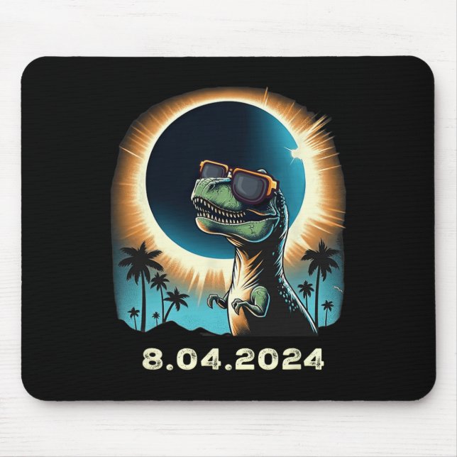 Solar Eclipse Dino With Solar Eclipse Gles  Mouse Mat (Front)