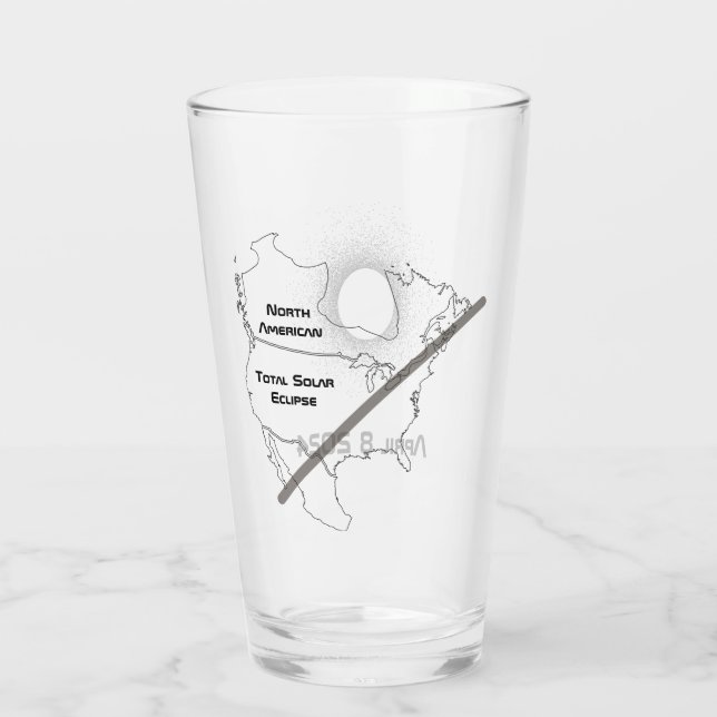 Solar Eclipse Drinking Glass (Back)