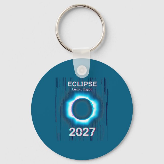 Solar Eclipse Egpyt Total Solar Design Key Ring (Front)
