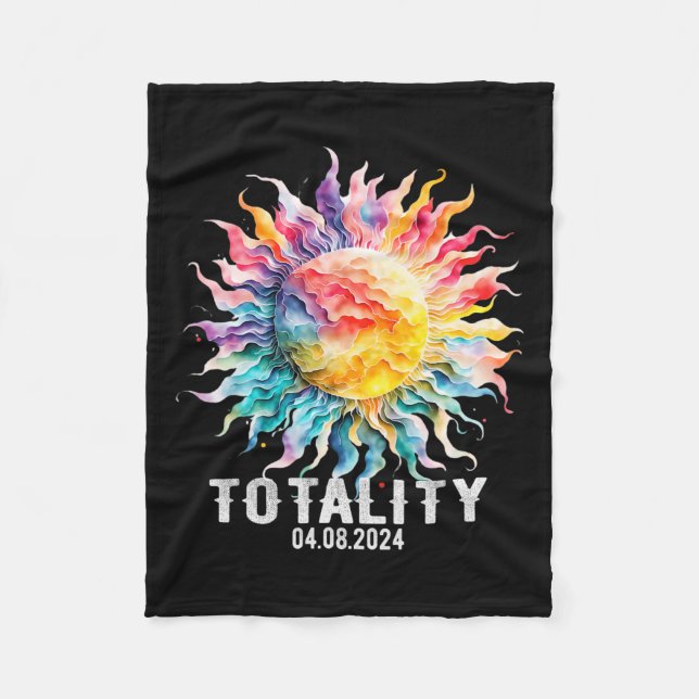 Solar Eclipse  Fleece Blanket (Front)