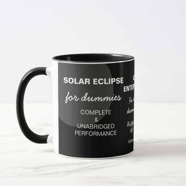 Solar Eclipse For Dummies funny customisable Mug (Left)
