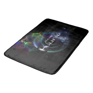 Solar Eclipse Fractal Art Spacescape Bath Mat