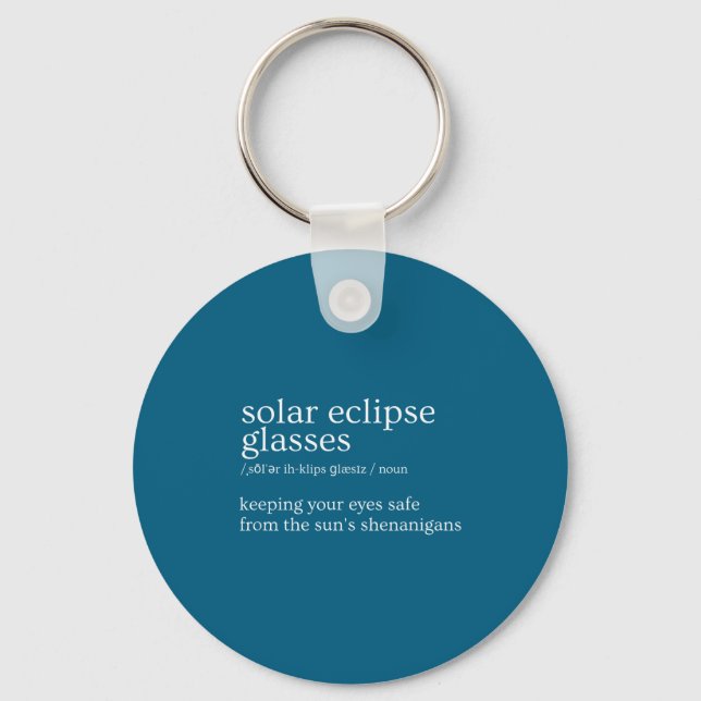 Solar Eclipse Glasses Key Ring (Front)
