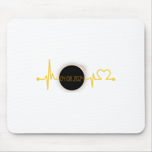 Solar Eclipse Heartbeat Total Solar Eclipse April Mouse Mat