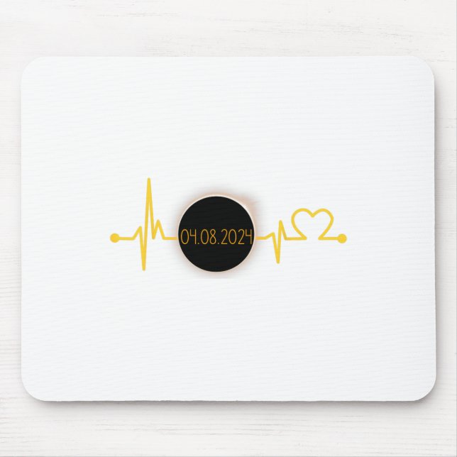 Solar Eclipse Heartbeat Total Solar Eclipse April  Mouse Mat (Front)