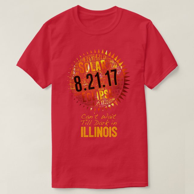 Solar Eclipse Illinois  August 2017  Astronomer Te T-Shirt (Design Front)