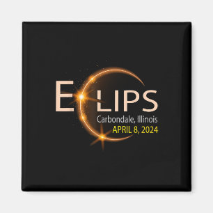 Solar Eclipse Illinois Carbondale Usa Totality Apr Magnet