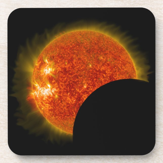 Solar Eclipse in Progress Coaster (Front)