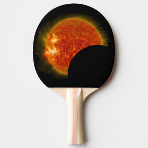 Solar Eclipse in Progress Ping Pong Paddle