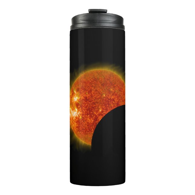 Solar Eclipse in Progress Thermal Tumbler (Front)