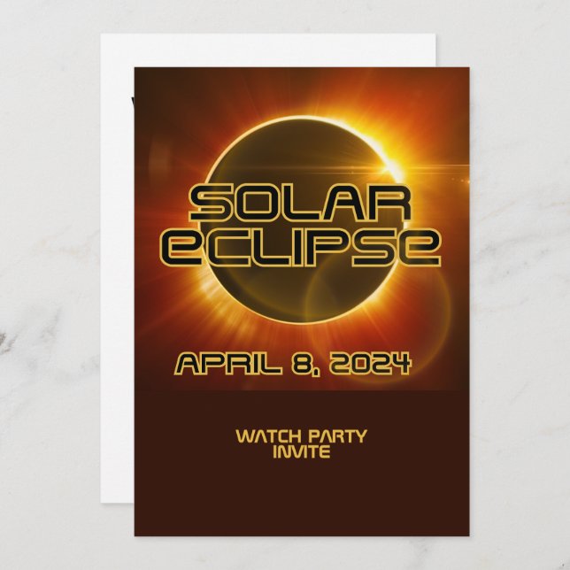 Solar Eclipse  Invitation (Front/Back)