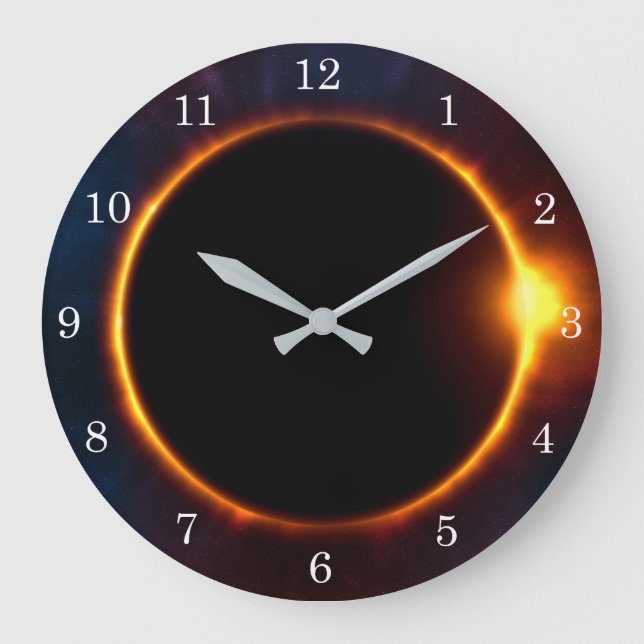 Solar Eclipse Large Clock (Front)