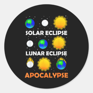 Solar Eclipse Lunar Science Teacher Classic Round Sticker