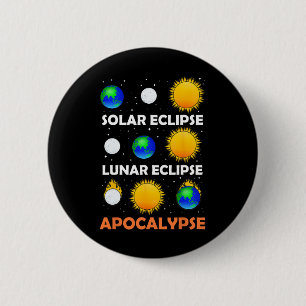 Solar Eclipse Lunar Science Teacher Space Eclipse  6 Cm Round Badge