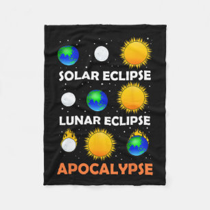 Solar Eclipse Lunar Science Teacher Space Eclipse Fleece Blanket