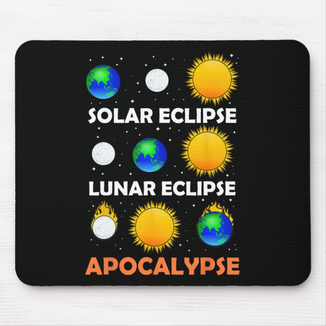 Solar Eclipse Lunar Science Teacher Space Eclipse  Mouse Mat (Front)