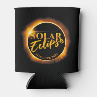 Solar Eclipse March 29 2025 Commemorative Can Cooler