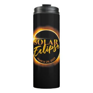Solar Eclipse March 29 2025 Commemorative Thermal Tumbler