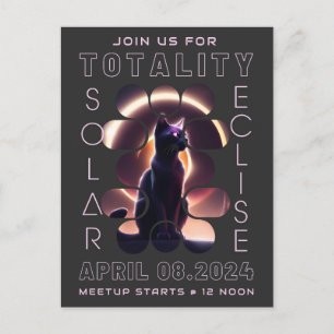 Solar Eclipse Meetup 2024   Invitation Postcard