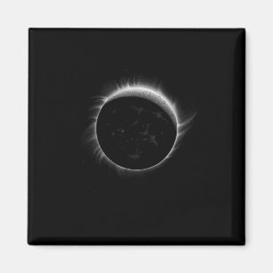 Solar Eclipse Moon And Sun Cool Event Graphic  Magnet