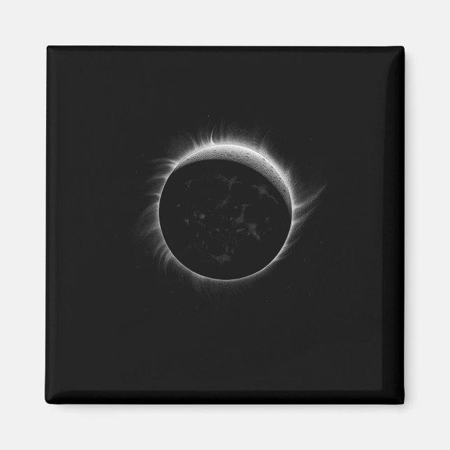 Solar Eclipse Moon And Sun Cool Event Graphic  Magnet (Front)