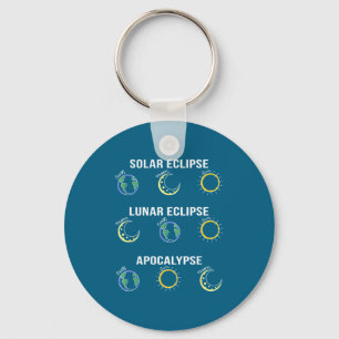Solar Eclipse Moon Eclipse Apocalypse Key Ring