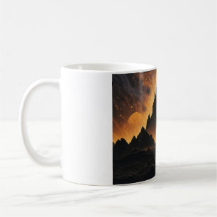 Solar Eclipse Mountain Mug - Cosmic Landscape Mug