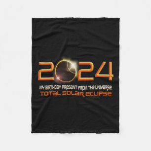 Solar Eclipse My Birthday Present From The Univers Fleece Blanket