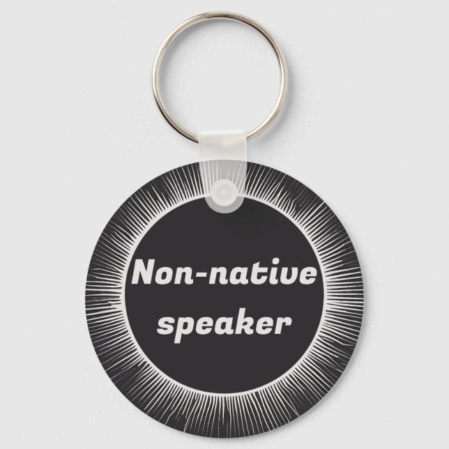 Solar Eclipse Native English International Travel  Key Ring (Front)