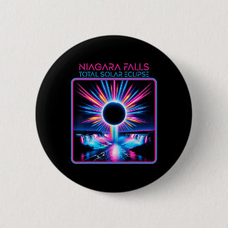 Solar Eclipse Niagara Falls Totality Event Souveni 6 Cm Round Badge