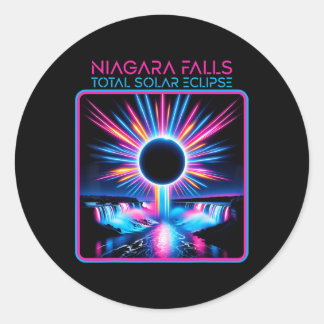 Solar Eclipse Niagara Falls Totality Event Souveni Classic Round Sticker