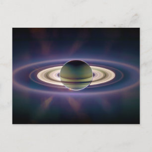 Solar Eclipse Of Saturn from Cassini Spacecraft Postcard
