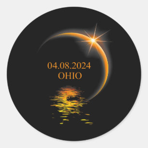 Solar Eclipse Ohio Usa Totality 1 Classic Round Sticker