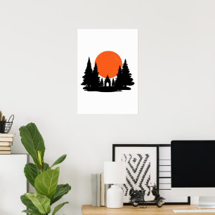 Solar Eclipse Over Forest Temple Poster
