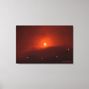 Solar Eclipse over Somerset, 2015 Canvas Print