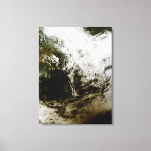 Solar eclipse over southeast Asia Canvas Print