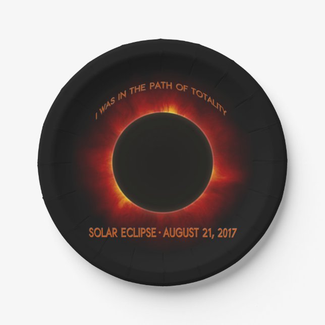 Solar Eclipse Paper Plate (Front)