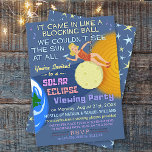 Solar Eclipse Party Funny Retro Sun Viewing 2024 Invitation<br><div class="desc">On April 8th 2024, a total solar eclipse will be visible across much of the United States, Mexico, and Canada. If you're planning on celebrating this exciting event with a fun viewing party, these humorous invitations are perfect for you. The tongue-in-cheek parody text on these invites mimics song lyrics and...</div>