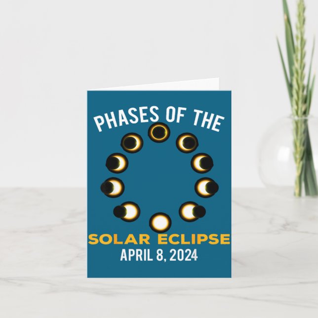 Solar Eclipse Phases Solar Eclipse Illustration Card (Front)