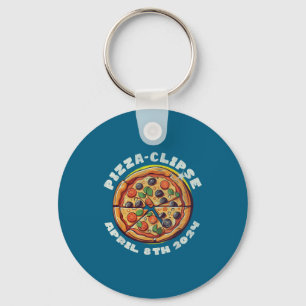 Solar Eclipse Pizza Clipse Eclipse Key Ring